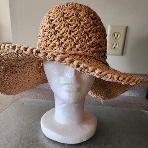 Women's Handmade Crochet Straw Raffia Sun Hat